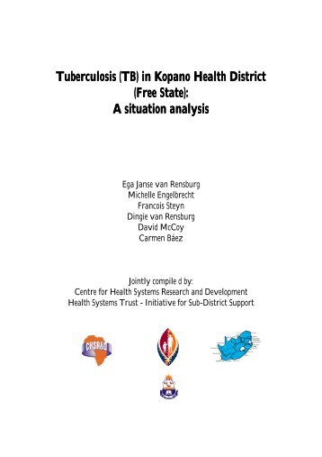 tuberculosis (tb) in the kopano health district (free state)