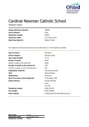 Cardinal Newman Catholic School - Ofsted