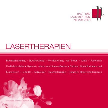 Broschüre „Lasertherapien“ (Download PDF) - Haut- und ...