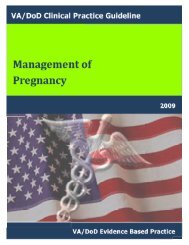 Pregnancy Full Guideline - VA/DoD Clinical Practice Guidelines Home
