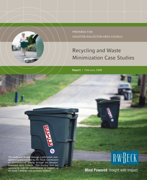 Recycling and Waste Minimization Case Studies - Houston ...