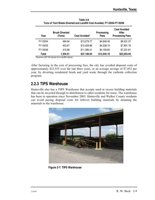 Recycling and Waste Minimization Case Studies - Houston ...