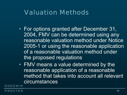 Private Company Stock Options: Determining Fair Market Value in ...