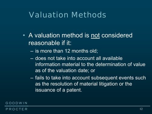 Private Company Stock Options: Determining Fair Market Value in ...