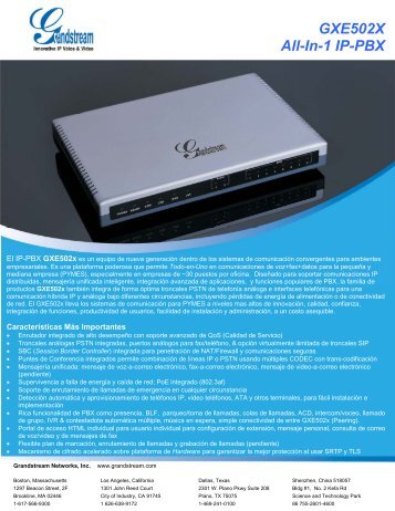 GXE502X All-In-1 IP-PBX - Grandstream Networks