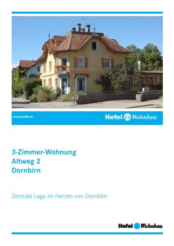 3-Zimmer-Wohnung Altweg 2 Dornbirn - Hefel Wohnbau AG