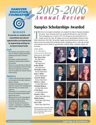 2005-2006 Annual Review - hef hanover education foundation