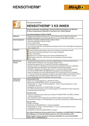 hensotherm® 3 ks innen