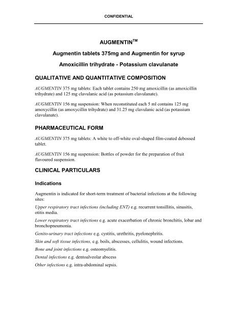 augmentin 375 mg tablets