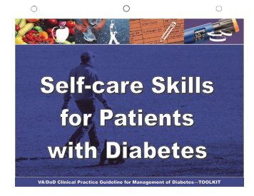Diabetes Teaching Flip Chart - VA/DoD Clinical Practice Guidelines ...
