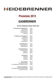 Preisliste 2013 GASBRENNER