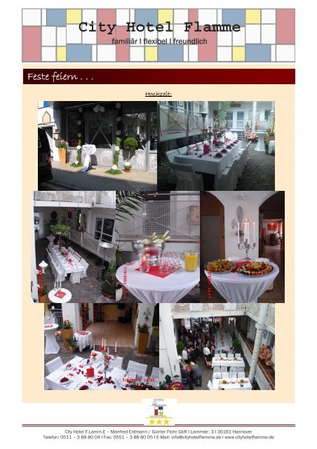 City Hotel Flamme - Hannover Locations