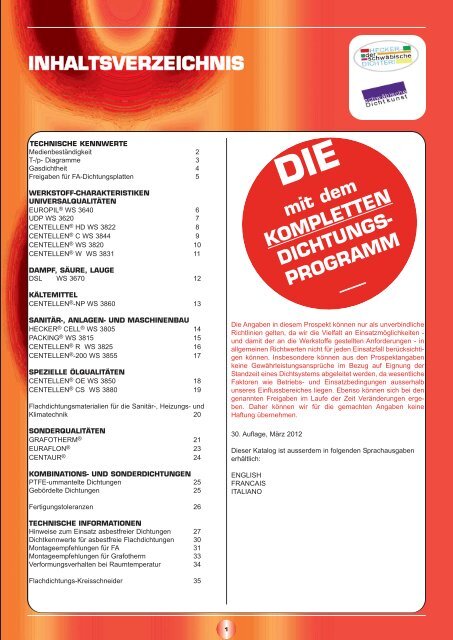 H CKER DICHTUNGS- PLATTEN E - HECKER WERKE GmbH