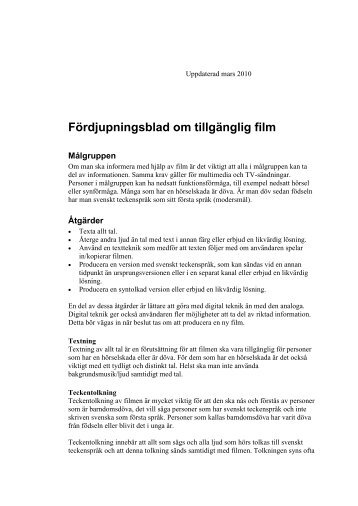 Tillgänglig film i pdf-format - Handisam