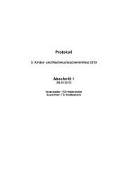 Protokoll Abschnitt 1 - TG Heddesheim