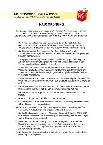 HAUSORDNUNG zum Download