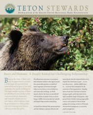 TETON STEWARDS - Grand Teton National Park Foundation