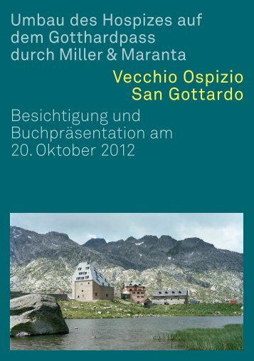 Hospiz St. Gotthard Besichtigung D.pdf - Schweizerischer Werkbund