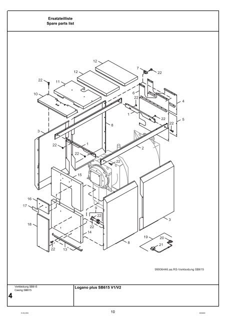 Buderus-Ersatzteil-Katalog SB615 V1-VS