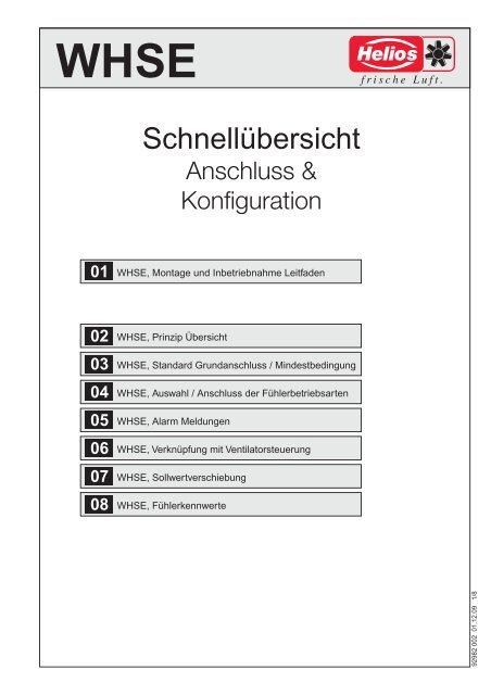 WHSE SchnellÃ¼bersicht - HELIOS Ventilatoren