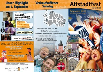 Altstadtfest - helmstedt aktuell Stadtmarketing
