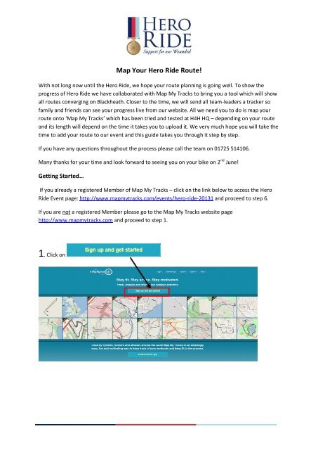 Map Your Hero Ride Route! - Help for Heroes