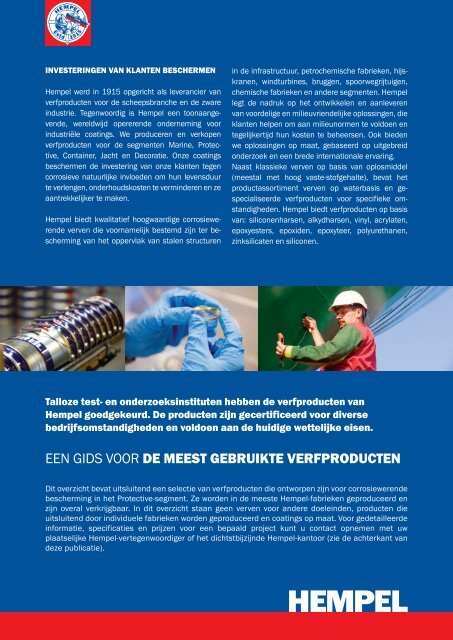 Brochure 'Meest gebruikte verfproducten' - Hempel