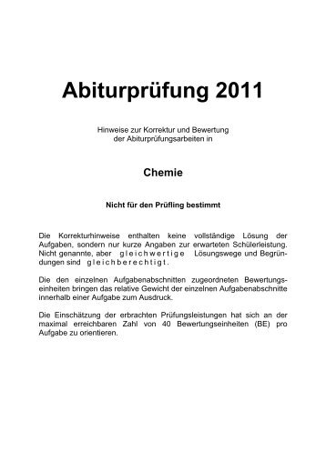 Abiturprüfung 2011