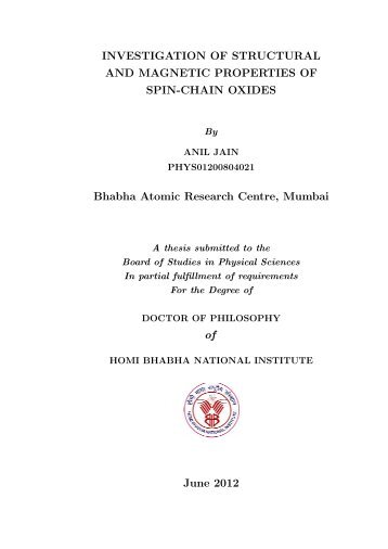 PHYS01200804021 A. Jain - Homi Bhabha National Institute