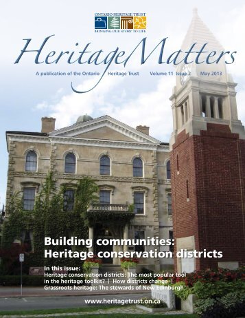 Heritage conservation districts, May 2013
