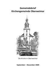 Gemeindebrief Kirchengemeinde Oberweimar