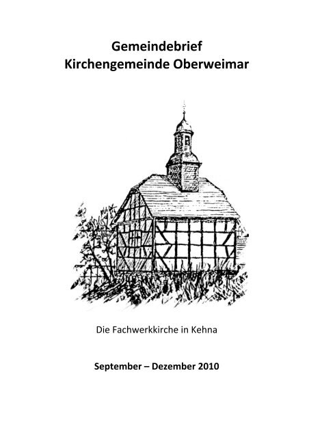 Gemeindebrief Kirchengemeinde Oberweimar