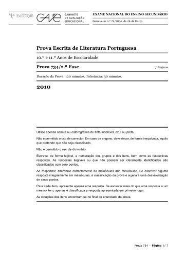 Literatura Portuguesa 734 - Guia do Estudante