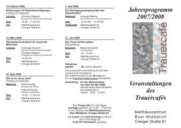 Jahresprogramm TrauercafÃ© - herz-jesu-resse.de