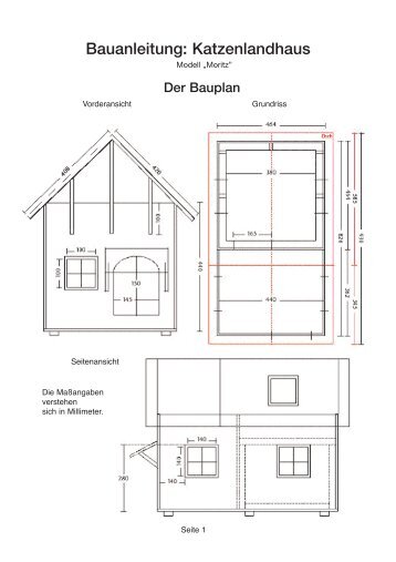 Bauanleitung: Katzenlandhaus - Geliebte Katze