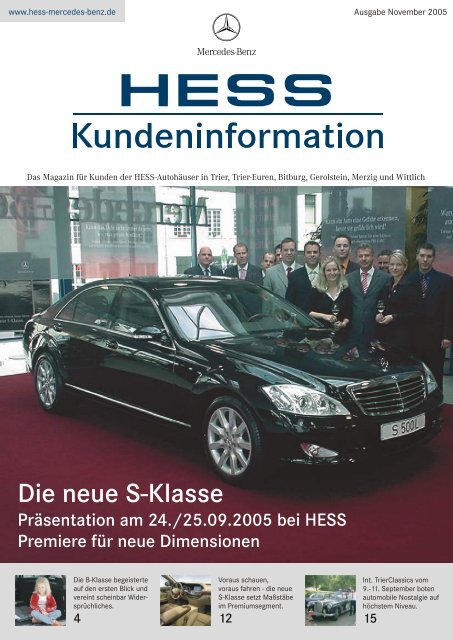 Die Neue S Klasse Mercedes Benz Hess Gmbh Amp Co Kg