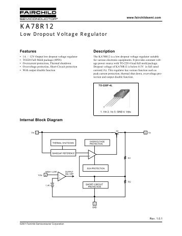 KA78R12 Low Dropout Voltage Regulator