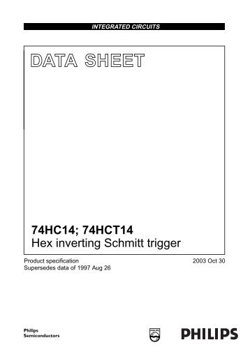 74HC14; 74HCT14 Hex inverting Schmitt trigger - The IAMMP