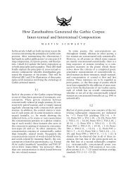 How Zarathushtra Generated the Gathic Corpus: Inner-textual and ...