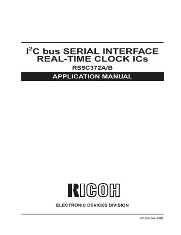 I C bus SERIAL INTERFACE REAL-TIME CLOCK ICs