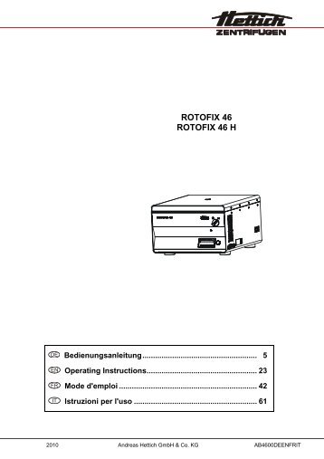 ROTOFIX 46 ROTOFIX 46 H - Hettich