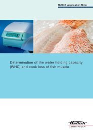 Determination of the water holding capacity (WHC ... - Hettich AG, CH