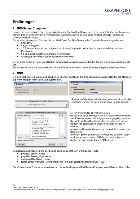 BIM Server 14 Checkliste (PDF) - GRAPHISOFT Deutschland GmbH
