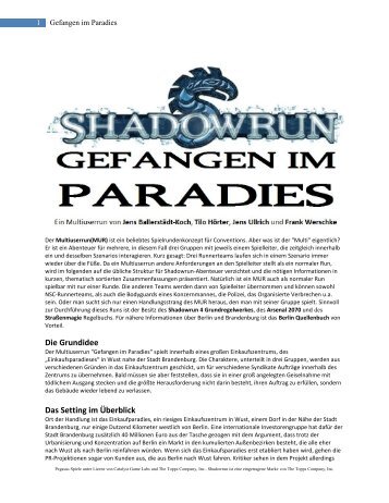 Gefangen im Paradies - Shadowrun 4 - Sirdoom