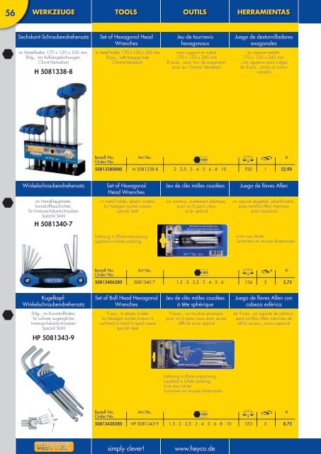 HEYTEC Tools 2010 [13.682 KB] - Heyco