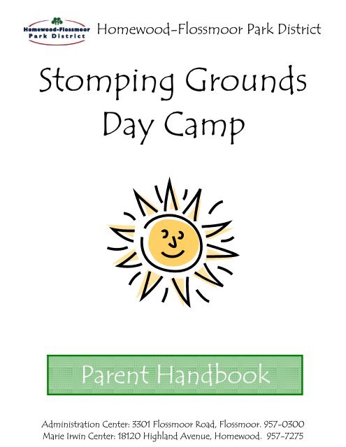 Stomping Grounds Day Camp Homewood Flossmoor Park District