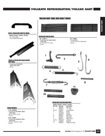 vulcan hart - Heritage Food Service Equipment, Inc.