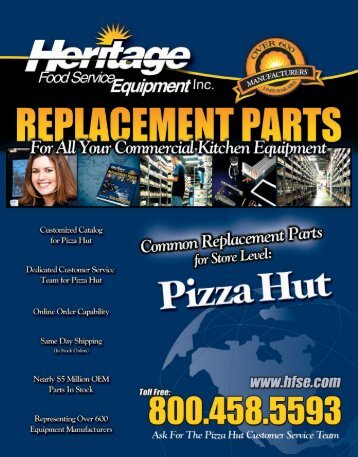 PIZZA HUT Common Replacement Parts For Store Level