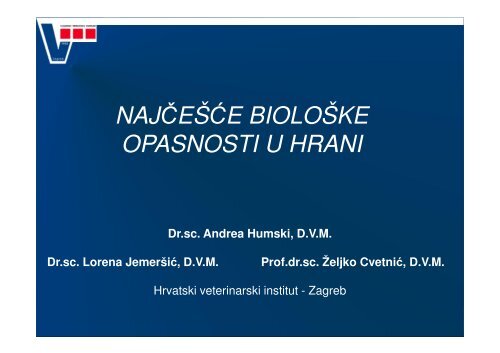 NajÄeÅ¡Äe bioloÅ¡ke opasnosti u hrani