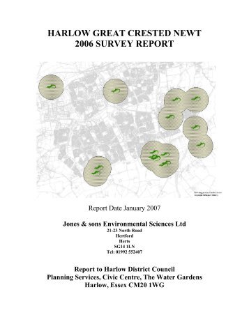 Great Crested Newt Study Report - Harlow Council